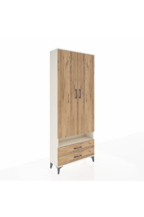 Arges Dolap 5 Raflı 2 Çekmeceli 2 Kapaklı 88x30x221 Aytaşı-Çam