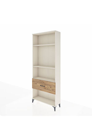 Arges Dolap 3 Raflı Tek Çekmeceli 88x30x221 Aytaşı-Çam