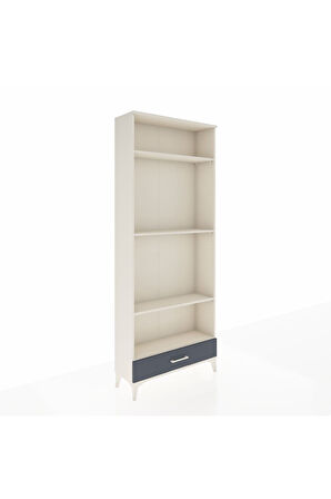 Arges Dolap 4 Raflı Tek Çekmeceli 88x30x221 Aytaşı-Antrasit