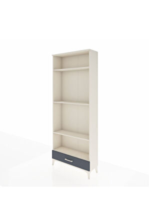 Arges Dolap 4 Raflı Tek Çekmeceli 88x30x221 Aytaşı-Antrasit