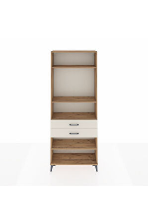 Arges Dolap 4 Raflı 2 Çekmeceli 88x30x221 Çam-Aytaşı