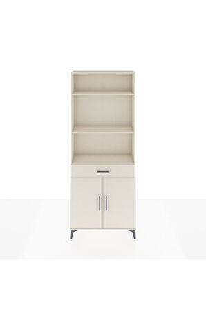 Arges Dolap 4 Raflı Tek Çekmeceli 2 Kapaklı 88x30x221 Aytaşı-Aytaşı