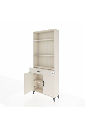Arges Dolap 4 Raflı Tek Çekmeceli 2 Kapaklı 88x30x221 Aytaşı-Aytaşı