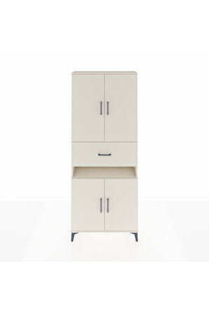 Arges Dolap 5 Raflı Tek Çekmeceli 4 Kapaklı 88x30x221 Aytaşı-Aytaşı