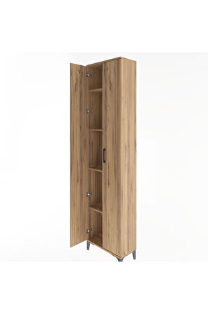 Arges Dolap 4 Raflı 2 Kapaklı 60x30x243 Çam-Çam