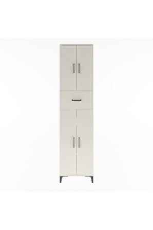 Arges Dolap 4 Raflı Tek Çekmeceli 4 Kapaklı 60x30x243 Aytaşı-Aytaşı