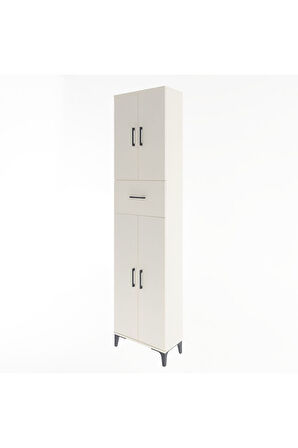 Arges Dolap 4 Raflı Tek Çekmeceli 4 Kapaklı 60x30x243 Aytaşı-Aytaşı