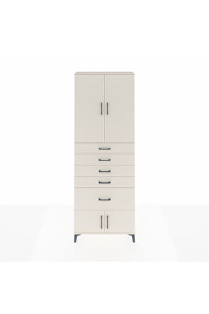 Arges Dolap 2 Raflı 5 Çekmeceli 4 Kapaklı 88x30x243 Aytaşı-Aytaşı