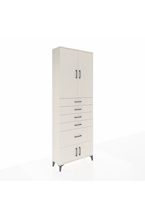 Arges Dolap 2 Raflı 5 Çekmeceli 4 Kapaklı 88x30x243 Aytaşı-Aytaşı
