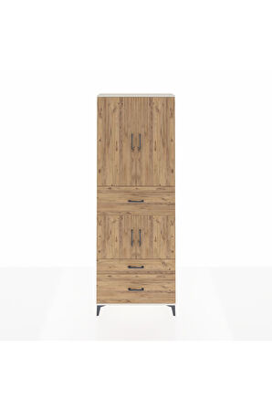 Arges Dolap 4 Raflı 3 Çekmeceli 4 Kapaklı 88x30x243 Aytaşı-Çam