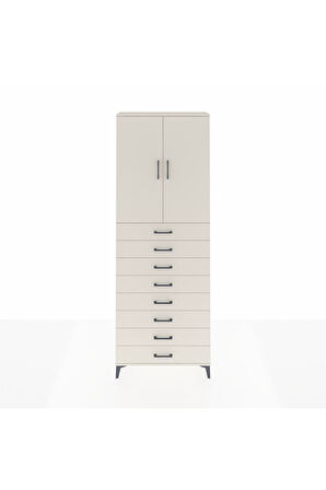 Arges Dolap 3 Raflı 8 Çekmeceli 2 Kapaklı 88x30x243 Aytaşı-Aytaşı