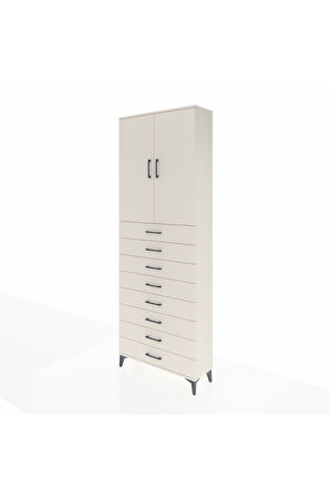 Arges Dolap 3 Raflı 8 Çekmeceli 2 Kapaklı 88x30x243 Aytaşı-Aytaşı