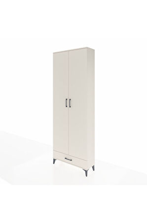 Arges Dolap 6 Raflı Tek Çekmeceli 2 Kapaklı 88x30x243 Aytaşı-Aytaşı