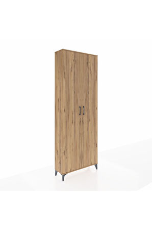 Arges Dolap 5 Raflı 2 Kapaklı 88x30x243 Çam-Çam
