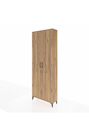 Arges Dolap 5 Raflı 2 Kapaklı 88x30x243 Çam-Çam