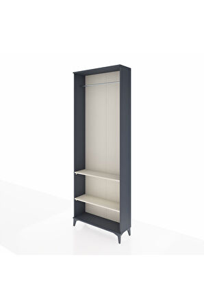 Arges Dolap 2 Raflı Tek Askılı 88x30x243 Antrasit-Aytaşı