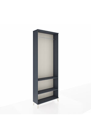Arges Dolap 2 Raflı Tek Askılı 88x30x243 Antrasit-Antrasit