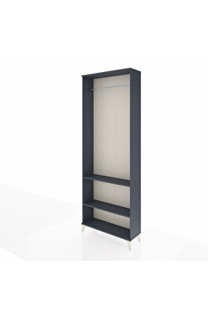 Arges Dolap 2 Raflı Tek Askılı 88x30x243 Antrasit-Antrasit