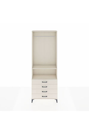 Arges Dolap 2 Raflı 4 Çekmeceli Tek Askılı 88x30x243 Aytaşı-Aytaşı