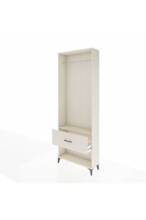 Arges Dolap Tek Raflı Tek Çekmeceli Tek Askılı 88x30x243 Aytaşı-Aytaşı