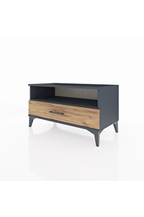 Hyperion Şifonyer Tek Raflı Tek Çekmeceli 88x44x48 Antrasit-Çam