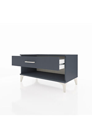 Hyperion Şifonyer Tek Çekmeceli 88x44x48 Antrasit-Antrasit