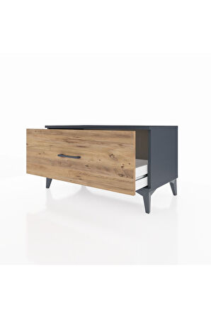Hyperion Şifonyer Tek Çekmeceli 88x44x48 Antrasit-Çam