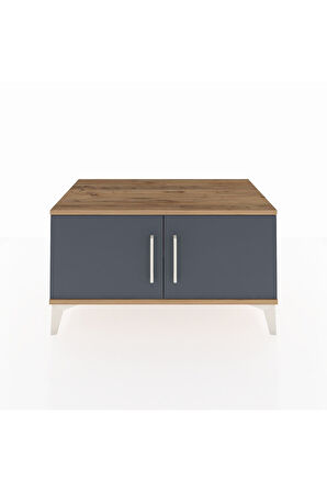 Hyperion Şifonyer Tek Raflı 2 Kapaklı 88x44x48 Çam-Antrasit