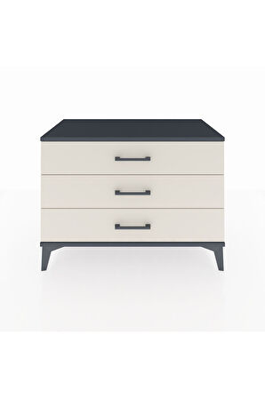 Hyperion Şifonyer 3 Çekmeceli 88x44x64 Antrasit-Aytaşı