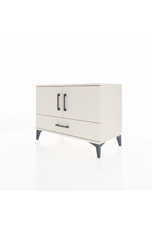Hyperion Şifonyer 2 Raflı Tek Çekmeceli 2 Kapaklı 88x44x64 Aytaşı-Aytaşı