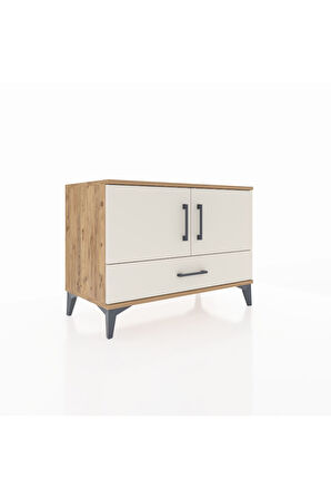 Hyperion Şifonyer 2 Raflı Tek Çekmeceli 2 Kapaklı 88x44x64 Çam-Aytaşı