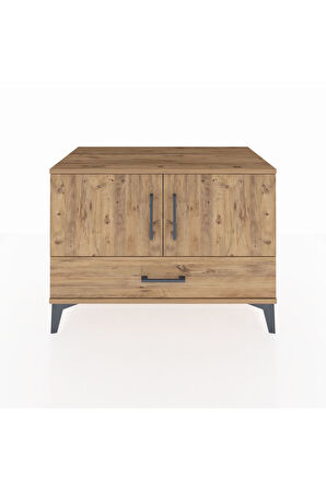 Hyperion Şifonyer 2 Raflı Tek Çekmeceli 2 Kapaklı 88x44x64 Çam-Çam