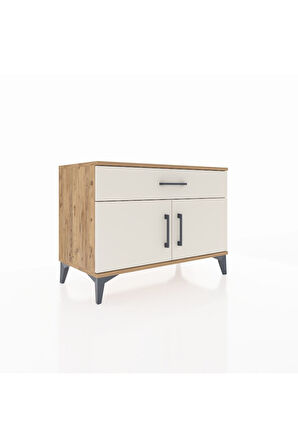 Hyperion Şifonyer Tek Raflı Tek Çekmeceli 2 Kapaklı 88x44x64 Çam-Aytaşı