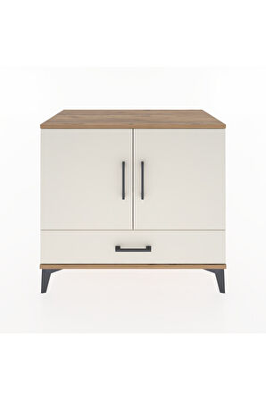 Hyperion Şifonyer 3 Raflı Tek Çekmeceli 2 Kapaklı 88x44x80 Çam-Aytaşı