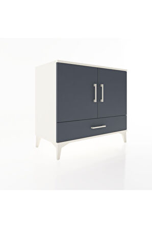 Hyperion Şifonyer 2 Raflı Tek Çekmeceli 2 Kapaklı 88x44x80 Aytaşı-Antrasit