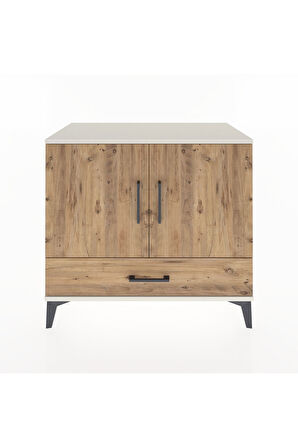 Hyperion Şifonyer 2 Raflı Tek Çekmeceli 2 Kapaklı 88x44x80 Aytaşı-Çam