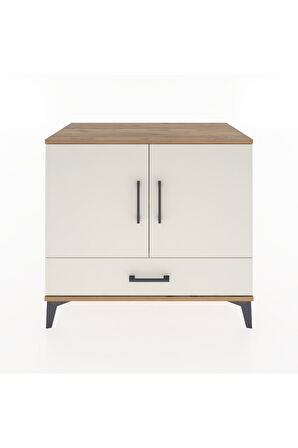 Hyperion Şifonyer 2 Raflı Tek Çekmeceli 2 Kapaklı 88x44x80 Çam-Aytaşı