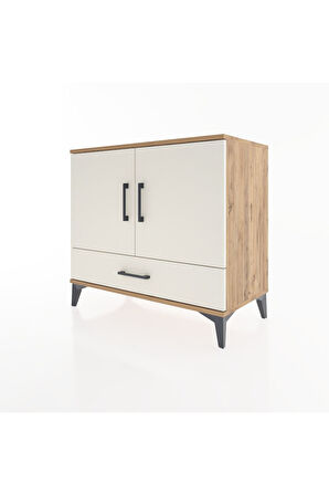 Hyperion Şifonyer 2 Raflı Tek Çekmeceli 2 Kapaklı 88x44x80 Çam-Aytaşı