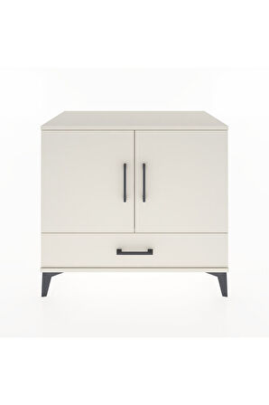 Hyperion Şifonyer Tek Raflı Tek Çekmeceli 2 Kapaklı 88x44x80 Aytaşı-Aytaşı