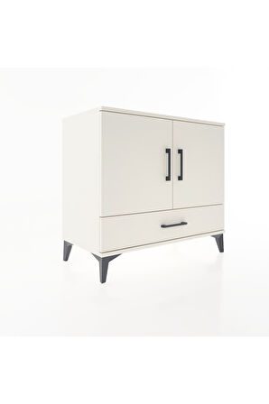 Hyperion Şifonyer Tek Raflı Tek Çekmeceli 2 Kapaklı 88x44x80 Aytaşı-Aytaşı