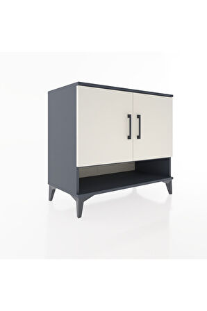 Hyperion Şifonyer 3 Raflı 2 Kapaklı 88x44x80 Antrasit-Aytaşı