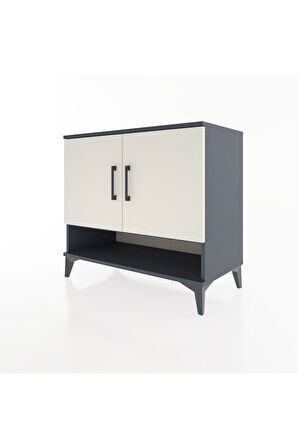Hyperion Şifonyer 3 Raflı 2 Kapaklı 88x44x80 Antrasit-Aytaşı