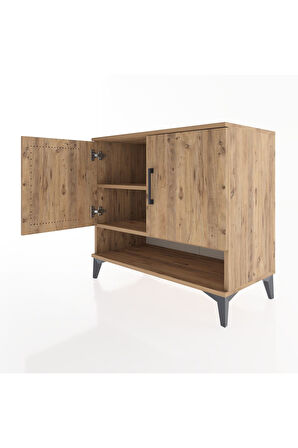 Hyperion Şifonyer 2 Raflı 2 Kapaklı 88x44x80 Çam-Çam