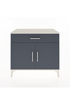 Hyperion Şifonyer 2 Raflı Tek Çekmeceli 2 Kapaklı 88x44x80 Aytaşı-Antrasit