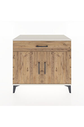 Hyperion Şifonyer 2 Raflı Tek Çekmeceli 2 Kapaklı 88x44x80 Aytaşı-Çam