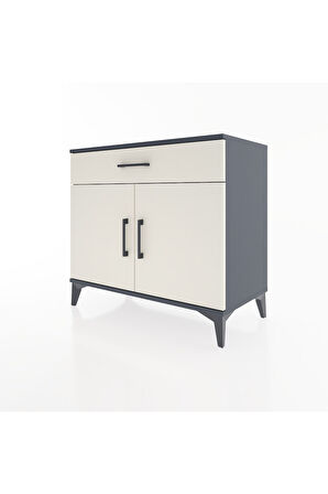 Hyperion Şifonyer Tek Çekmeceli 2 Kapaklı 88x44x80 Antrasit-Aytaşı