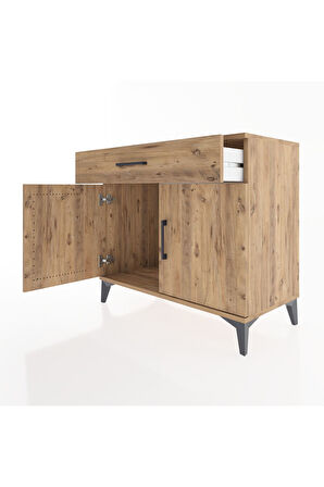 Hyperion Şifonyer Tek Çekmeceli 2 Kapaklı 88x44x80 Çam-Çam
