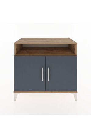 Hyperion Şifonyer 2 Raflı 2 Kapaklı 88x44x80 Çam-Antrasit