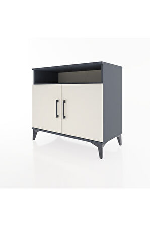 Hyperion Şifonyer Tek Raflı 2 Kapaklı 88x44x80 Antrasit-Aytaşı