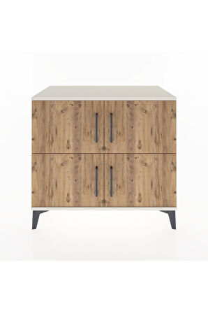 Hyperion Şifonyer 4 Raflı 4 Kapaklı 88x44x80 Aytaşı-Çam